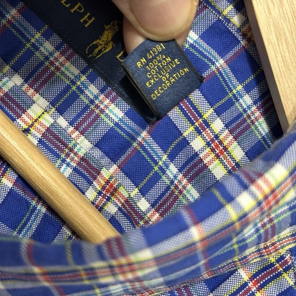 Polo Ralph‎ Lauren Plaid Button Down Shirt Men's XXL Classic Cotton Casual